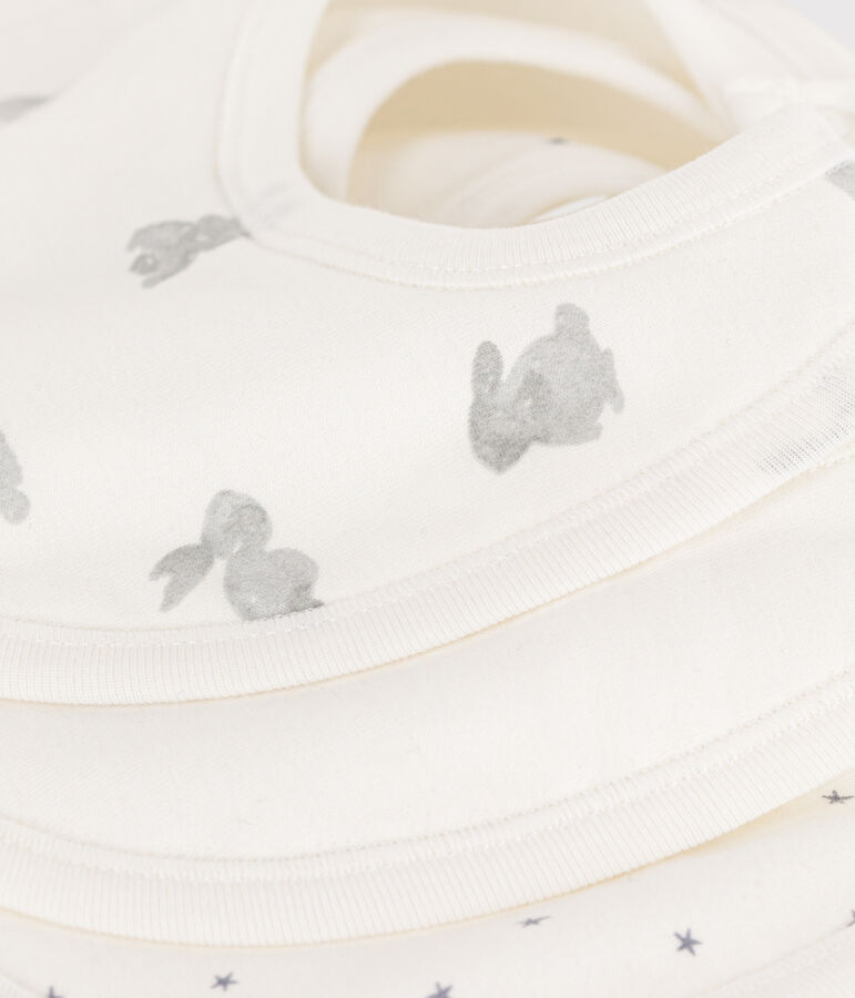 Cotton Rabbit Themed Baby Bibs - 3-Pack multicolor