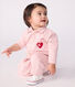 Babies' long, plain overall-style cotton playsuit