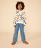 Boys' & Children's Lightweight Printed Fleece Sweatshirt MARSHMALLOW white/MULTICO white