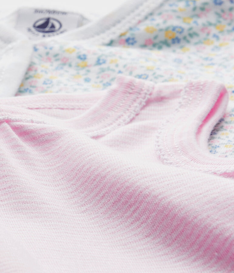 Set of 2 baby girl's rompers white