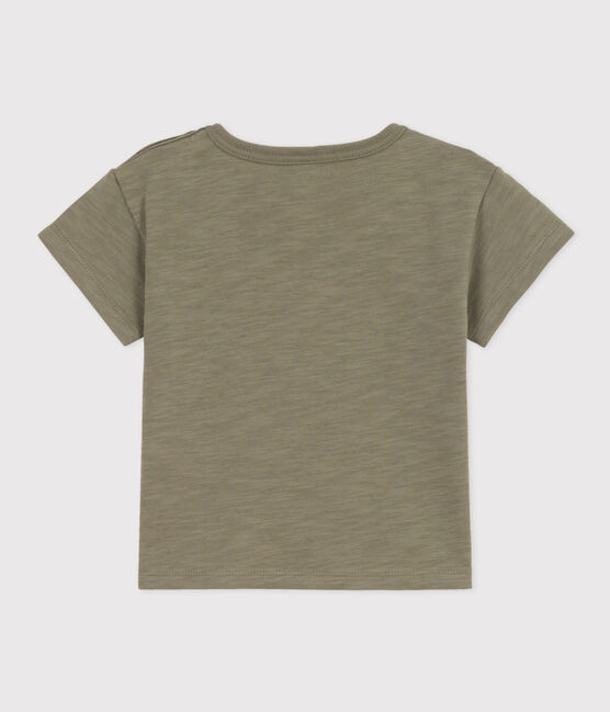 Babies' Short-Sleeved Slub Jersey T-Shirt MARECAGE green