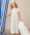 Children's fancy dress nightdress and tiara in cotton MARSHMALLOW white/MULTICO white
