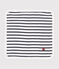 Stripy cotton and terry baby wipes MARSHMALLOW white/SMOKING blue