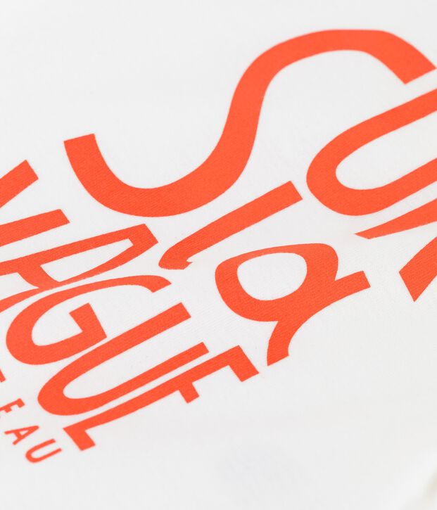 Babies' Short-Sleeved Cotton T-Shirt With Motif white