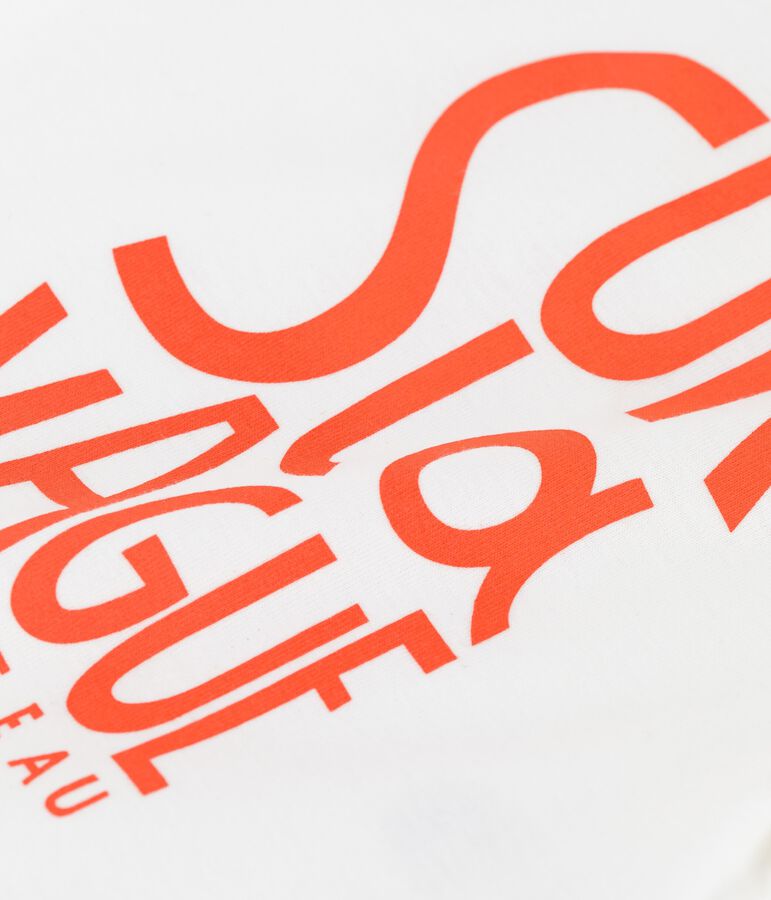 Babies' Short-Sleeved Cotton T-Shirt With Motif white