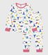 Children's pyjamas in Paris-print fleece