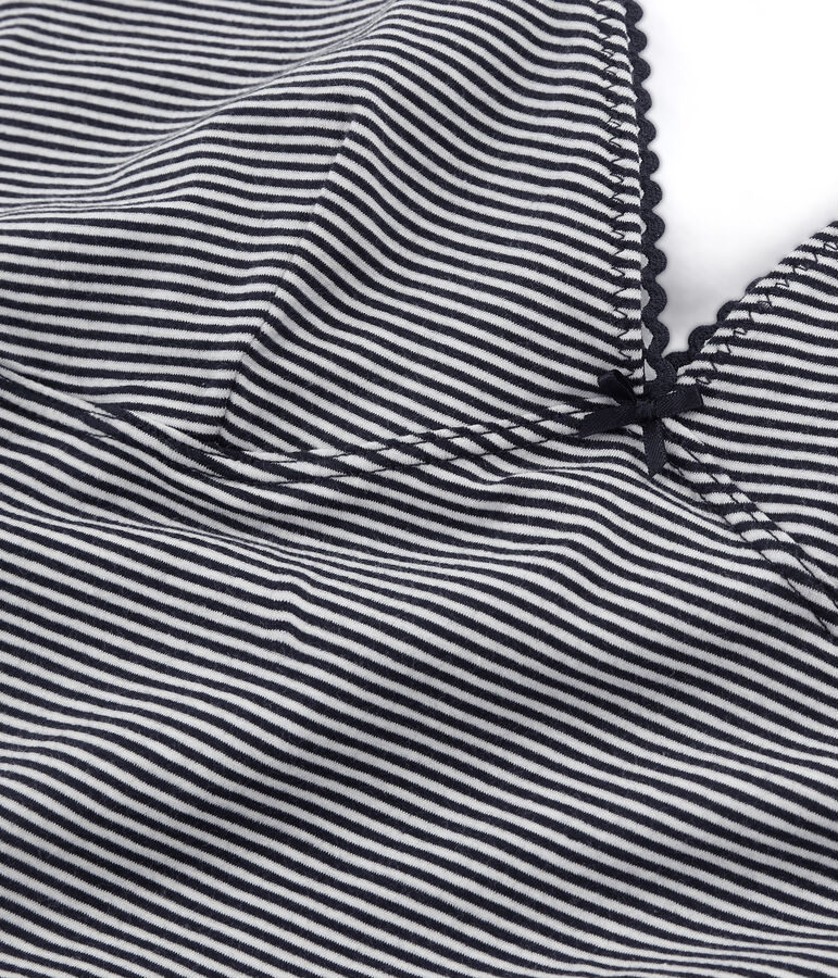 Women's sleeveless bodysuit in extra fine jersey blue/white