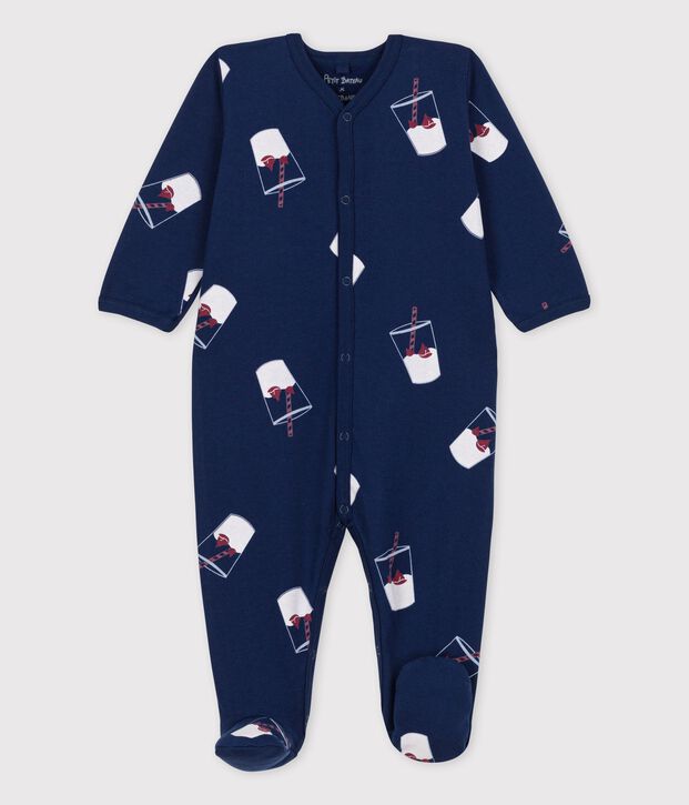 Babies' Organic Cotton Sleepsuit Tajinebanane x Petit Bateau blue/multicolor
