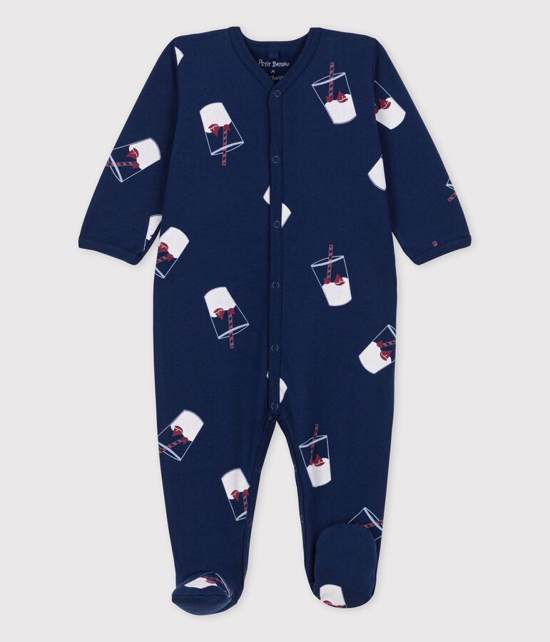 Babies' Organic Cotton Sleepsuit Tajinebanane x Petit Bateau blue/multicolor