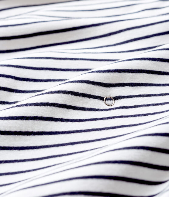 Babies' Rib Knit Changing Mat MARSHMALLOW white/SMOKING blue