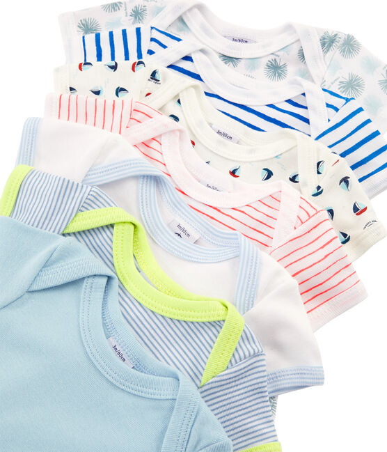Surprise pack of 7 short-sleeved bodysuits for baby boys variante 1