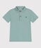 Children's plain short-sleeved cotton polo shirt PAUL green