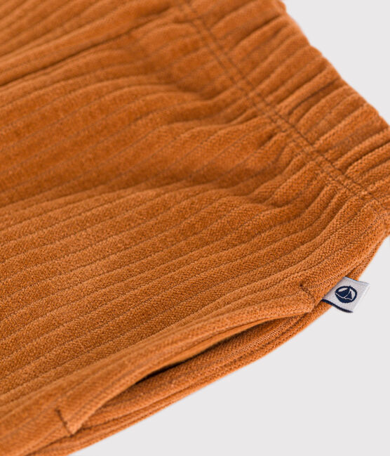 Babies' Velour Trousers ECUREUIL brown