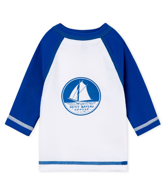 Unisex baby's sun protection t-shirt MARSHMALLOW white/RIYADH blue