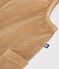 Babies' plain long corduroy jumpsuit LATTE