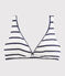 Women's striped bra MARSHMALLOW white/SMOKING blue