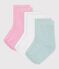 Pack of 3 pairs of babies' heart-pattern openwork cotton socks variante 1