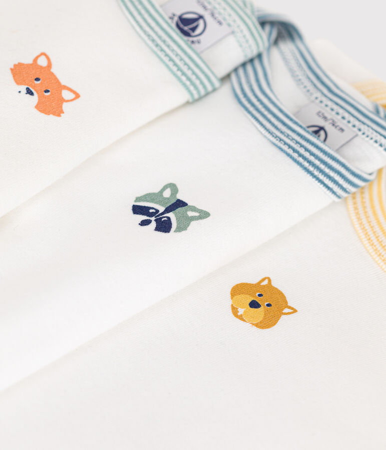 Babies' long-sleeved bodysuits - 3-pack multicolor