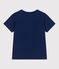Children's short-sleeved printed cotton T-shirt MEDIEVAL blue