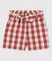 Girls' Gingham Poplin Shorts OMBRIE /AVALANCHE