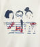 Girl's long-sleeved screen print T-shirt MARSHMALLOW white