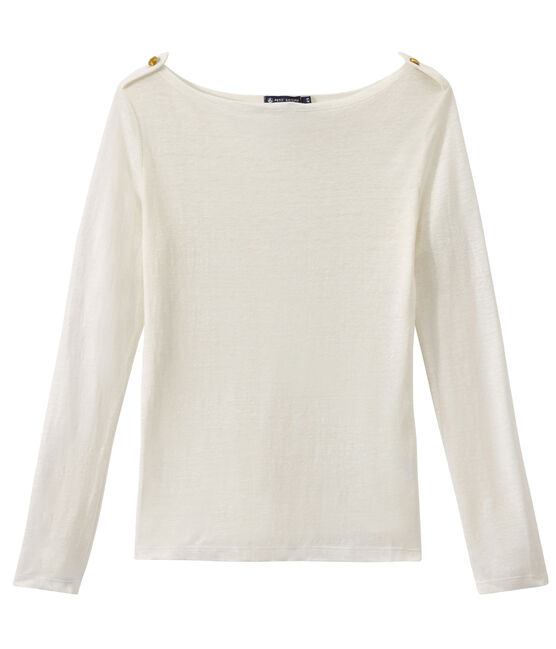 Women's linen tee LAIT white