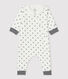 Babies' Starry Footless Zip-Up Organic Cotton Sleepsuit