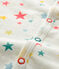 Unisex Baby's Tube Knit Footless Sleepsuit MARSHMALLOW white/MULTICO white