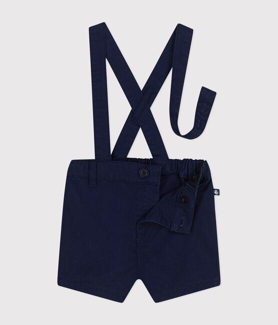 Babies' Serge Dungaree Shorts MEDIEVAL blue