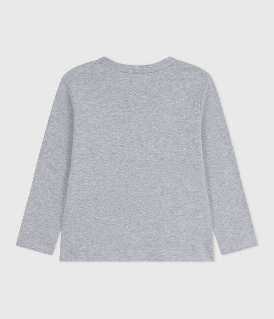 Children's long-sleeved plain cotton T-shirt FUMEE CHINE grey