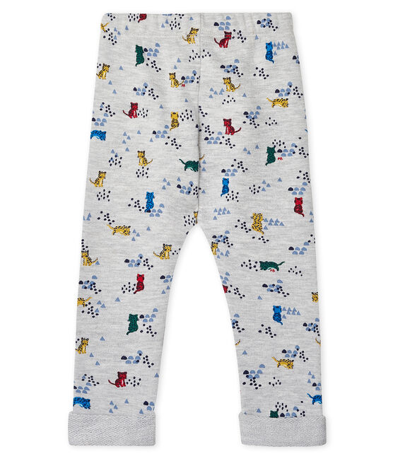 Baby Boys' Printed Fleece Trousers BELUGA grey/MULTICO white