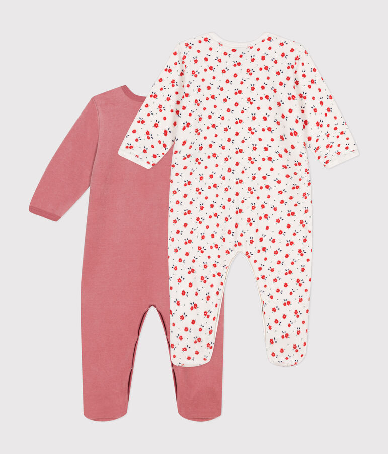 Babies' velour pyjamas - 2-pack multicolor
