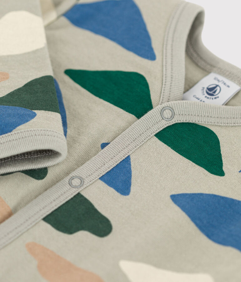 Babies' Tube Knit Sleepsuit grey/multicolor