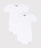 Babies' White Short-Sleeved Bodysuit – 2-Pack variante 1