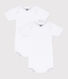 Babies' White Short-Sleeved Bodysuit – 2-Pack