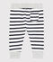 Baby boy's striped trousers MARSHMALLOW white/SMOKING blue