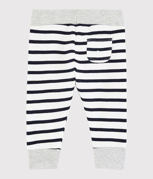 Baby boy's striped trousers white/blue