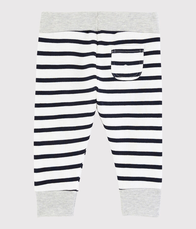 Baby boy's striped trousers white/blue