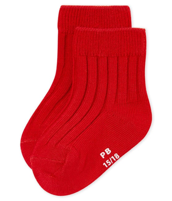 Mixed baby's ribbed socks TERKUIT red