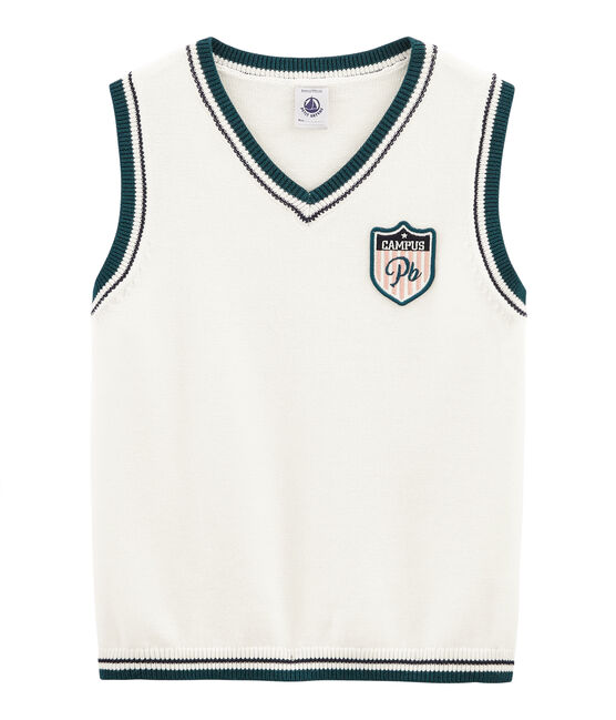 Boys' Sleeveless jumper MARSHMALLOW white/MULTICO white