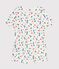 Women's Paris-pattern Cotton Pyjama Shorts and T-shirt MARSHMALLOW white/MEDIEVAL blue/MULTICO
