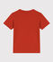 Boys' Short-Sleeved Cotton T-Shirt HARISSA red