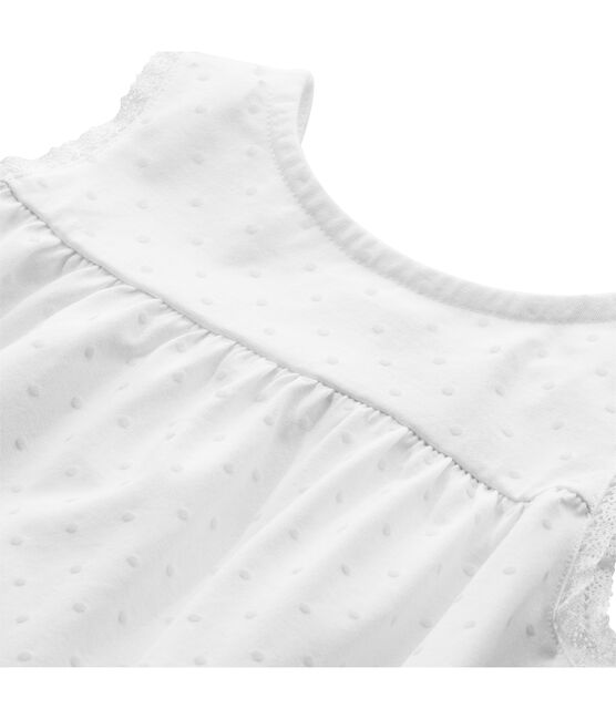 Nuisette file à pois ton sur ton ECUME white