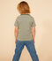 Boys' Stripy Lightweight Jersey T-shirt CROCO green/AVALANCHE