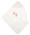 Unisex Babies' Square Bath Towel and Bootees in Terry and Rib Knit MARSHMALLOW white/GRETEL pink/MULTICO