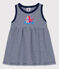 Petit Bateau x Water Family Babies' Dress MEDIEVAL blue/MARSHMALLOW white