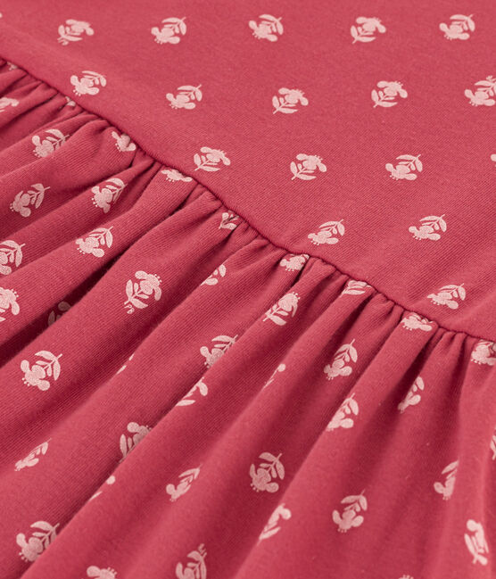 Girls' Cotton Print Dress PAPI pink/AVALANCHE beige
