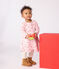 Babies' long sleeved floral-print cotton dress JOLI pink/MULTICO white