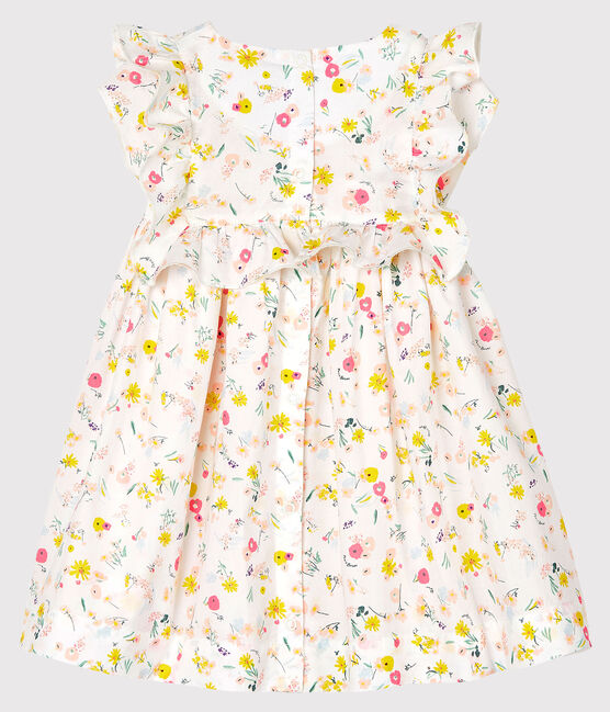 Baby Girls' Printed Short-Sleeved Dress MARSHMALLOW white/MULTICO white