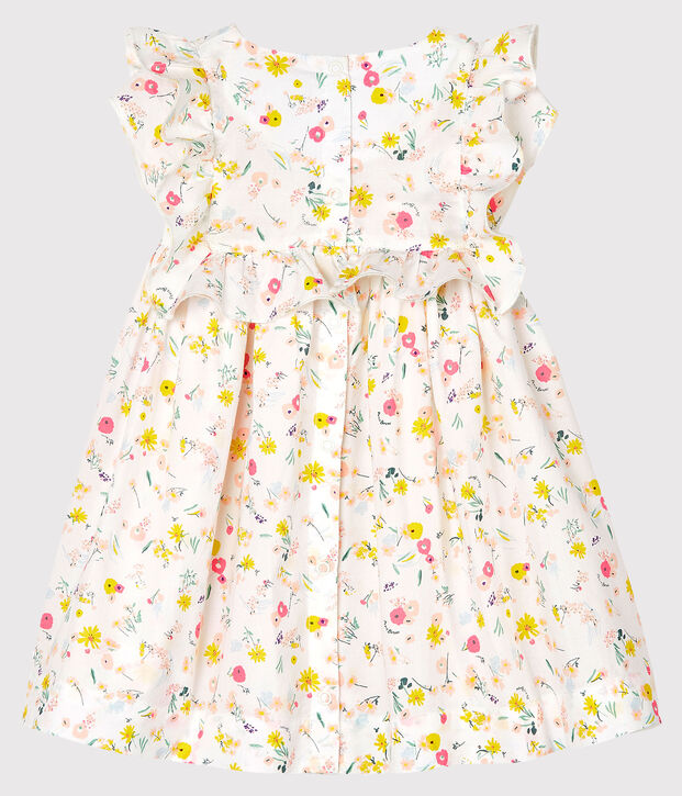 Baby Girls' Printed Short-Sleeved Dress white/multicolor